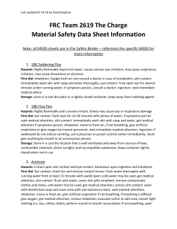 Condensed Material Safety Data Sheets