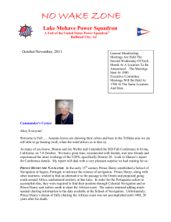 NO WAKE ZONE NO WAKE ZONE - United States Power Squadrons