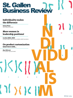 On product customization - St. Gallen Business Review