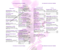 Appetisers Soups Entrees Entrees (cont) Curry