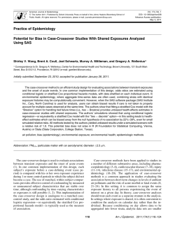 Potential for Bias in Case-Crossover Studies With Shared