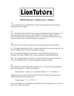 CHEM 110 Exam 2 - Practice Test 1