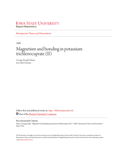 Magnetism and bonding in potassium trichlorocuprate