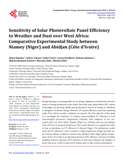 Sensitivity of Solar Photovoltaic Panel Efficiency to Weather and
