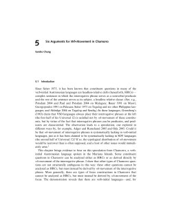 5 Six Arguments for Wh