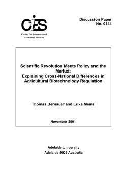 Scientific Revolution Meets Policy and the Market