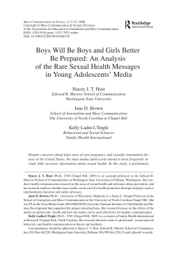 Boys Will Be Boys and Girls Better Be Prepared: An
