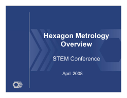 Hexagon Metrology O er ie verview