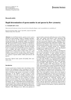 Rapid determination of sperm number in ant queens by flow