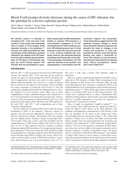 Blood T-cell receptor diversity decreases during the
