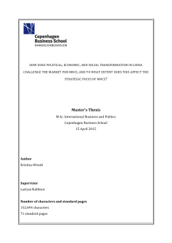 Master`s Thesis - StudentTheses@CBS
