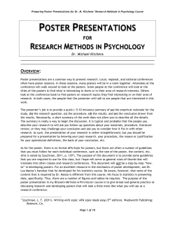 poster presentations