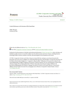 Gender Performance in the Literature of the Female Beats