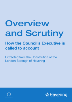 Overview and Scrutiny - London Borough of Havering