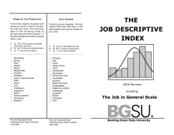THE JOB DESCRIPTIVE INDEX