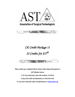 CE Credit Package 11 - Association of Surgical Technologists