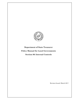 Internal Controls - North Carolina State Treasurer