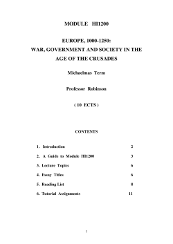 module hi1200 europe, 1000-1250: war