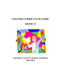 english curriculum guide - Loudoun County Public Schools