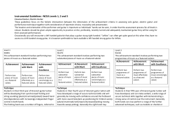 Instrumental Guidelines &ndash;NCEA Levels 1, 2 and 3