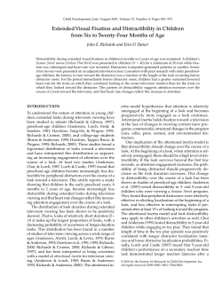 Extended Visual Fixation and Distractibility in Children from Six to