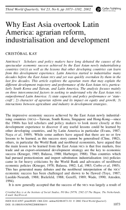 Christobal Kay - Why East Asia Overtook Latin America