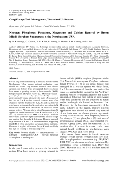 Nitrogen, phosphorus, potassium, magnesium and calcium removal