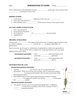 SBI 3U Plants intro and bryophytes