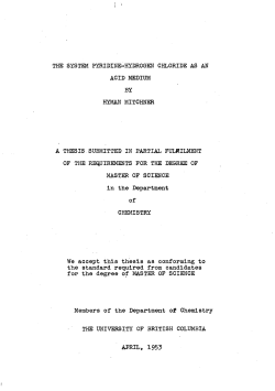 THE SYSTEM PYRIDINE-HYDROGEN CHLORIDE AS AN ACID