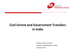 Civil Unrest and Government Transfers in India