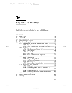 Polylactic Acid Technology