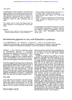 Incontinentia pigmenti in a boy with Klinefelter`s syndrome