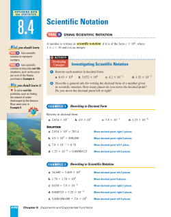 Scientific Notation