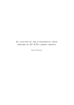 An analysis of the fundamental price drivers of EU ETS carbon