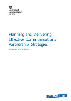 Planning and Delivering Effective Communications Partnership