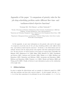 Appendix of the paper &ldquo;A comparison of priority rules for the job
