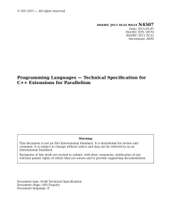 Technical Specification for C++ Extensions for Parallelism, DTS