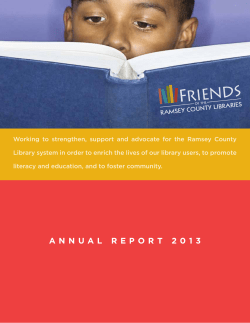 Friends Annual Report 2013