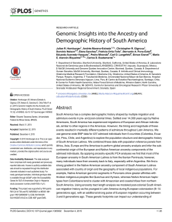 Genomic Insights into the Ancestry and Demographic
