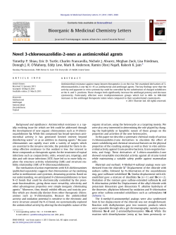 Novel 3-chlorooxazolidin-2-ones as antimicrobial agents