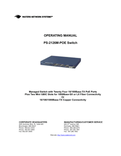OPERATING MANUAL PS-2126M