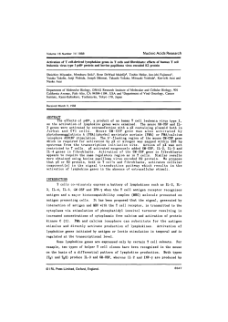 Activation of T cell-derived lymphokine genes in T cells and