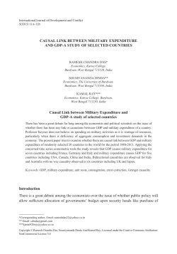 Causal Link between Military Expenditure and GDP