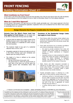 front fencing - Shire of Kalamunda