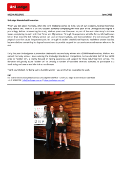 Media Release &ndash; Wanderlust Promotion Winner &ndash; 2015