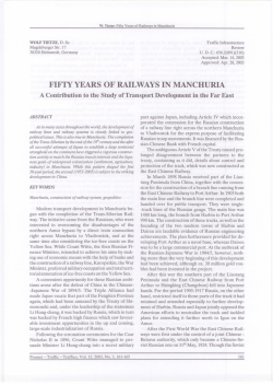 FIFTY YEARS OF RAILWAYS IN MANCHURIA