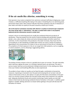 If the air smells like chlorine, something is wrong