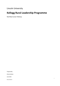 Pathway 1 - Kellogg Rural Leadership Programme