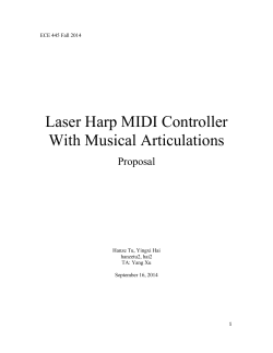 Laser Harp MIDI Controller With Musical Articulations