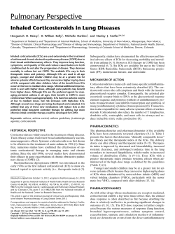Inhaled Corticosteroids in Lung Diseases